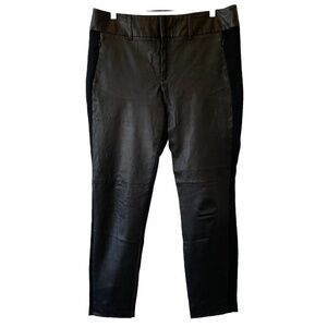 Rag & Bone Womens Lamb Leather Combo Mid Rise Slim Leg Trouser Black Size 12